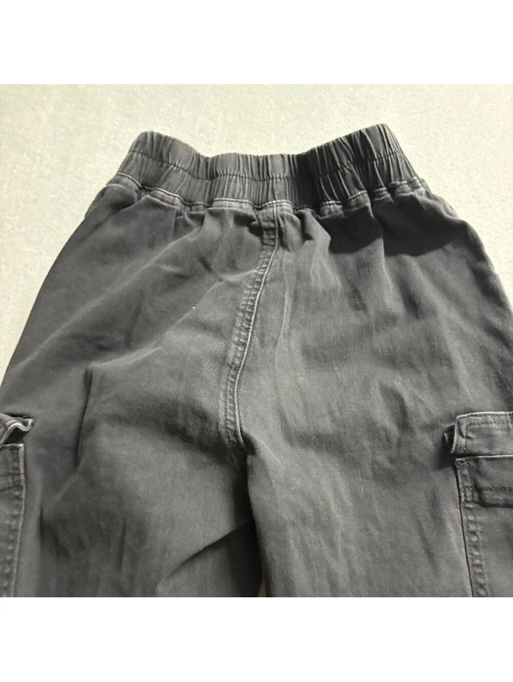 Hot Topic Cargo Jogger Pants Womens XS Black High Rise Elastic Waist Utility